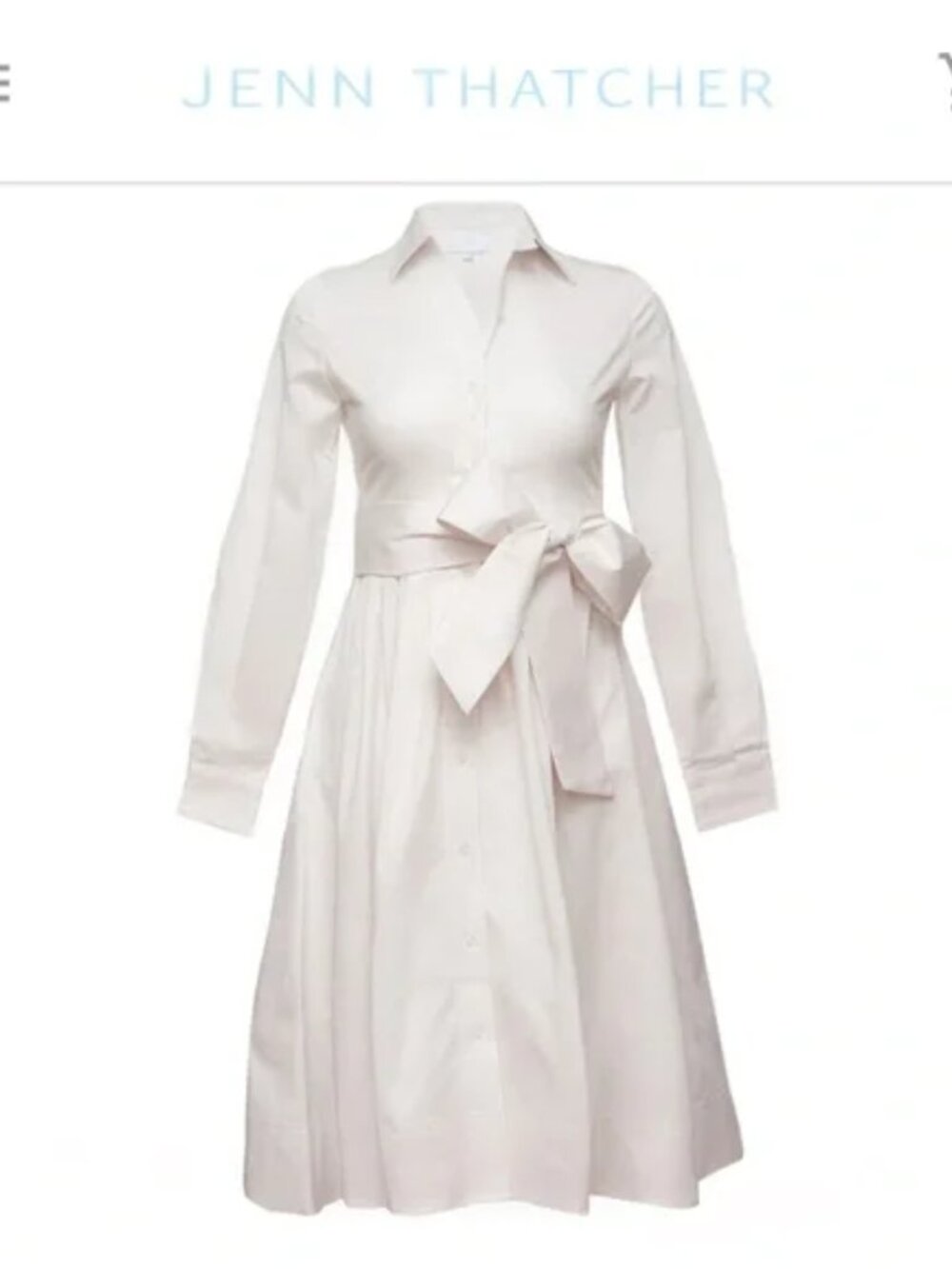 NWT Jenn Thatcher Jackie Stretch Cotton Shirt Dress XL